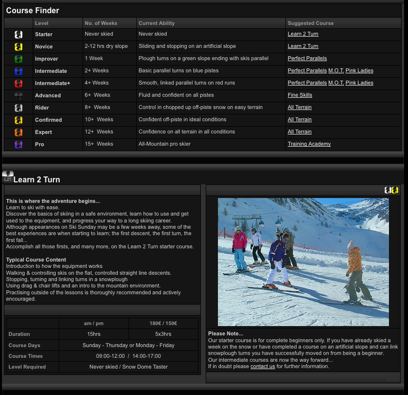 EV2 Ski Group Lessons Val d'Isere