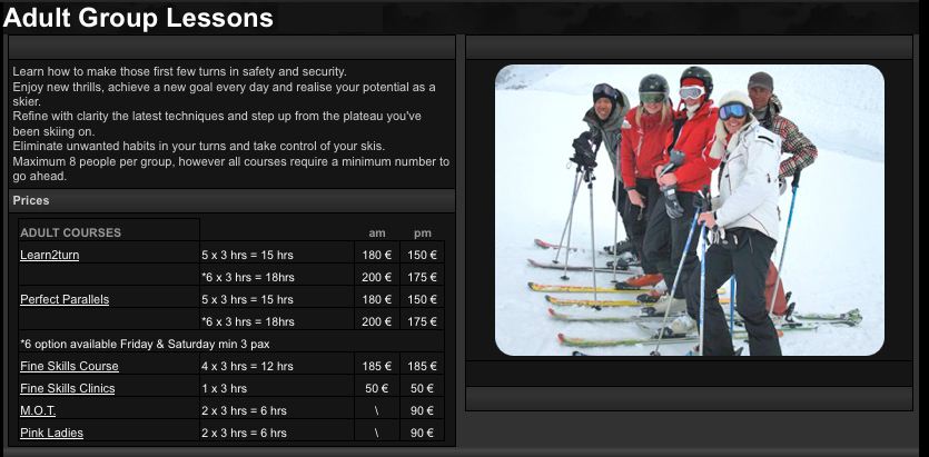 Evolution 2 Group Ski Lessons Val d'isere